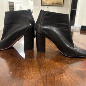 Aquazzura Downtown ankle Bootie Black Leather - Size 37